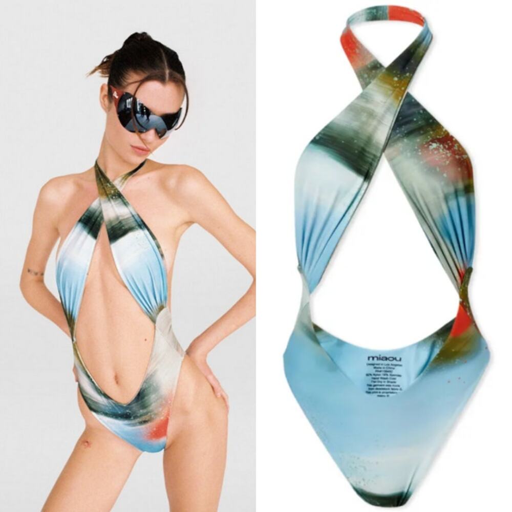 Miaou Multicolor Halter Bikini